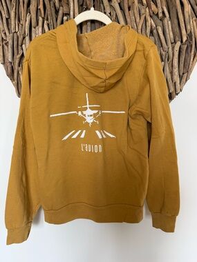 St. Barthélemy LAvion couture Mustard Hooded Zip up Sweatshirt